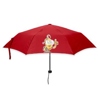 Clever Kartoffel Design - Regenschirm (klein) - Rot - Vorne