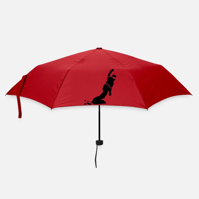 Snowboarder - Regenschirm (klein) - Rot