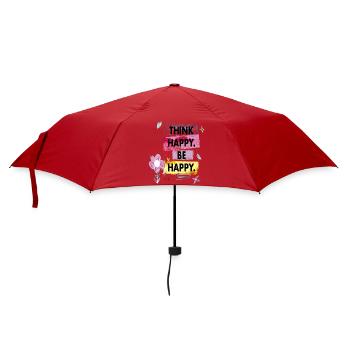 Think Happy, Be Happy - Umbrella (small) - red - Front