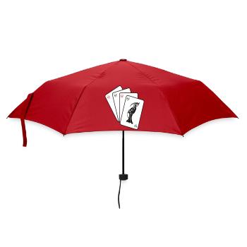 Sensenmann-Karten - Regenschirm (klein) - Rot - Vorne