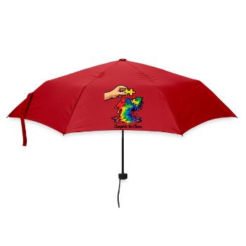 Autism Puzzle Piece Rainbow Awareness Art - Umbrella (small) - red - Front