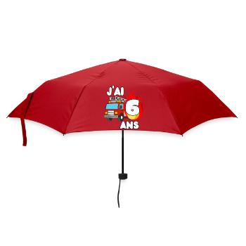 I'm 6 years old fire truck fun - Umbrella (small) - red - Front