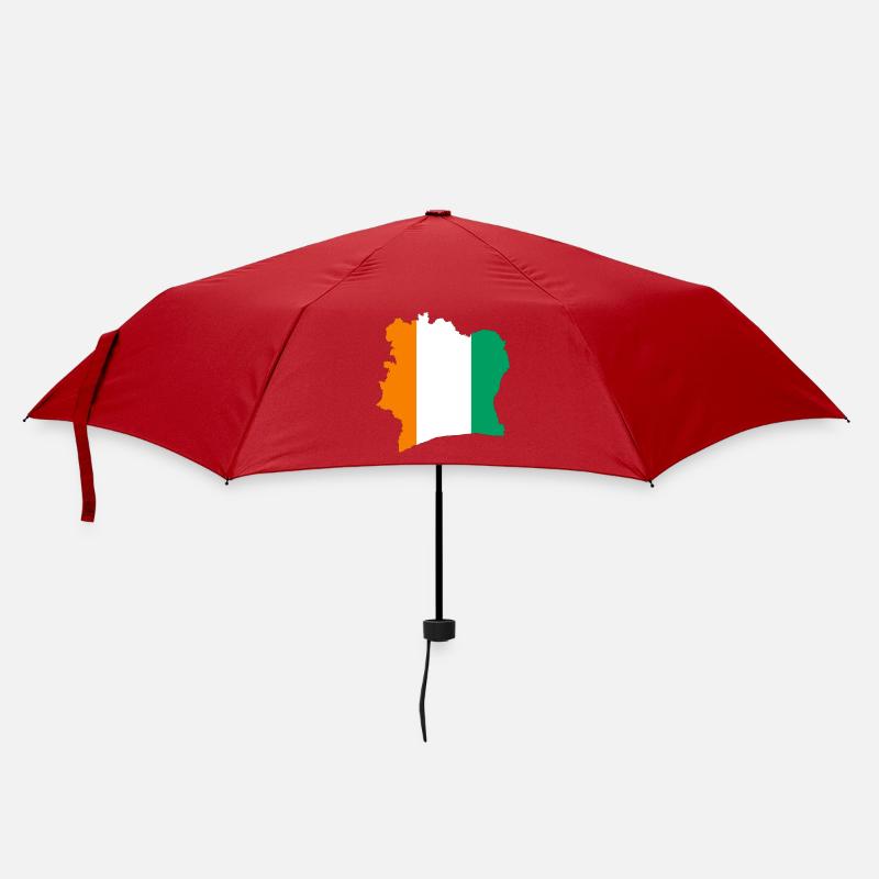 Stylized tricolor ivory coast map - Umbrella (small) - red