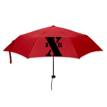 Axel – First Name Design | Minimal Typography - Umbrella (small) - red - Front