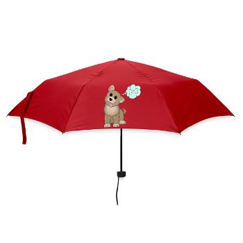 7 1 Floof woof blank - Regenschirm (klein) - Rot - Vorne