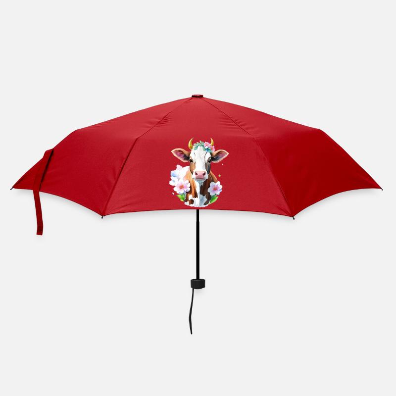 Kleine Kuh - Regenschirm (klein) - Rot