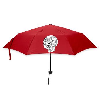 Florales dekoratives Mandala-Katzendesign - Regenschirm (klein) - Rot - Vorne