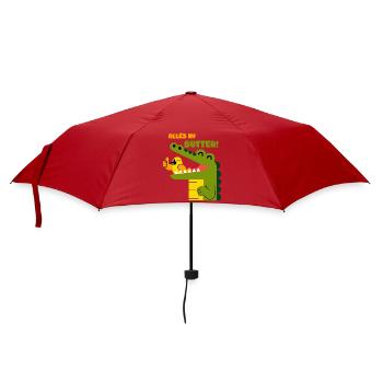 Alles in Butter: Alligator und Spatz - Regenschirm (klein) - Rot - Vorne