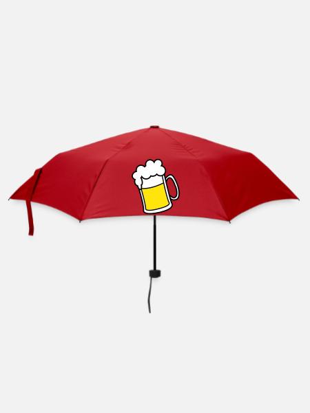 bier - Regenschirm (klein) - Rot