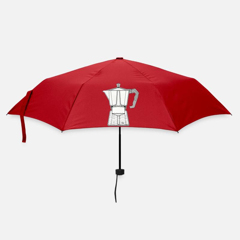 Mocca Espressokocher - Regenschirm (klein) - Rot