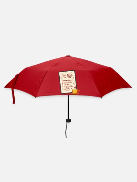 Meine Ziele 2026 - Regenschirm (klein) - Rot