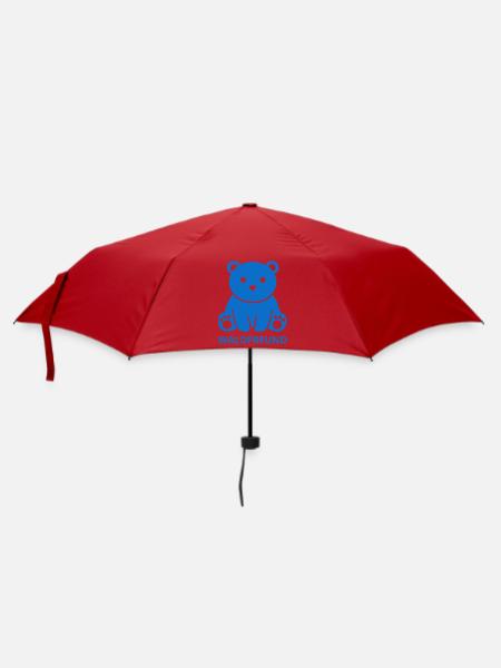 Minimalistisches Waldfreund Design - Regenschirm (klein) - Rot