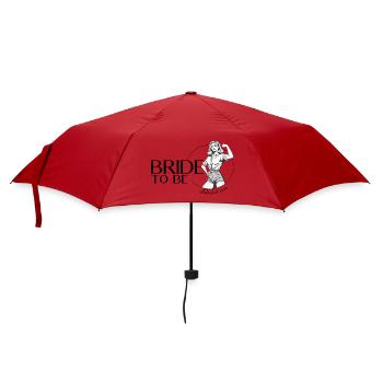 Bride to be - Bachelorette Junggesellinnen Party - Regenschirm (klein) - Rot - Vorne