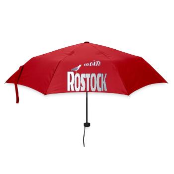 Rostock Möwe & Moin Ostsee - Regenschirm (klein) - Rot - Vorne
