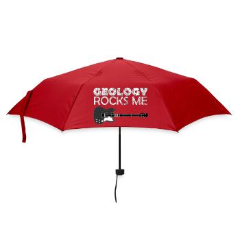 Geologie rockt mich! - Regenschirm (klein) - Rot - Vorne