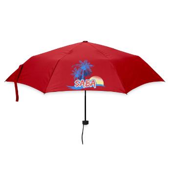 Saba as a beach - Umbrella (small) - red - Front