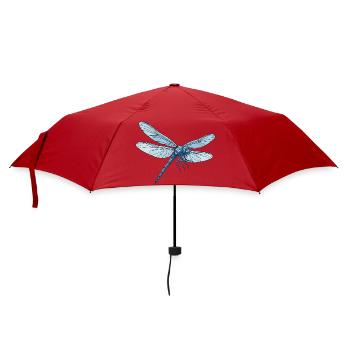 Geometrische Drachenfliege Blau - Regenschirm (klein) - Rot - Vorne