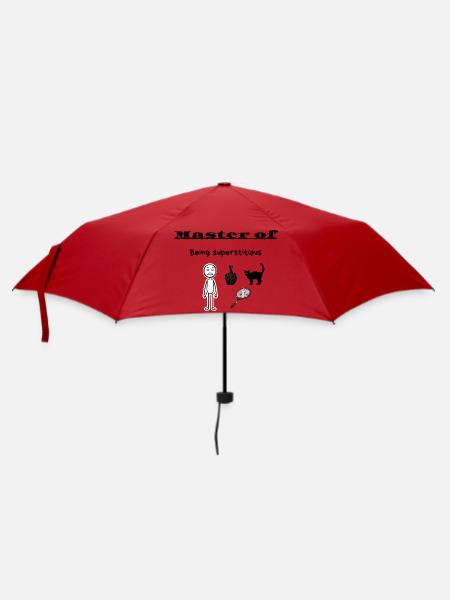 Meister des Abergläubischen Seins - Regenschirm (klein) - Rot