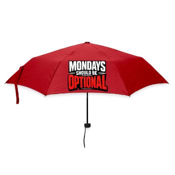 Monday should be optional Vintage - Umbrella (small) - red - Front