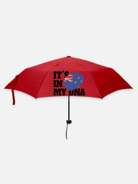 Es steckt in meiner DNA, neuseeländische Gene, lustig neuseeländisch, neuseeländisch - Regenschirm (klein) - Rot