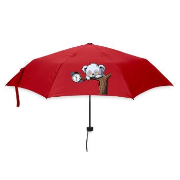 Sleeping koala on the clock branch - Umbrella (small) - red - Front