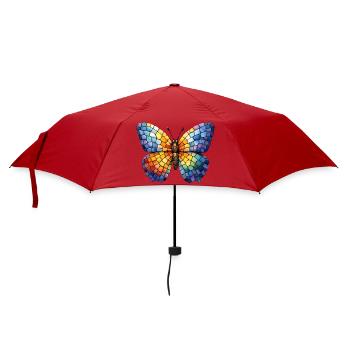 Butterfly Mosaic - Butterfly Fan Gift - Umbrella (small) - red - Front