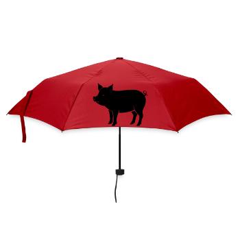 pig - Umbrella (small) - red - Front