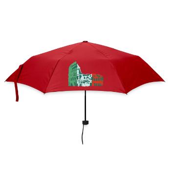 🍝 Italy Colosseum Green Red White Flag - Umbrella (small) - red - Front