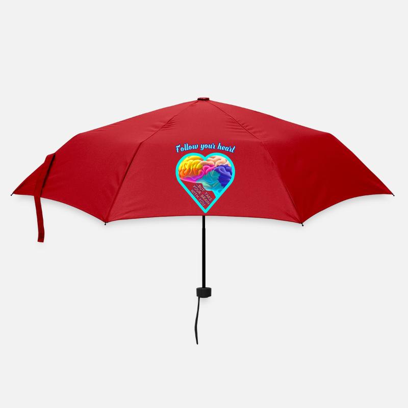 Brain & Heart - Umbrella (small) - red