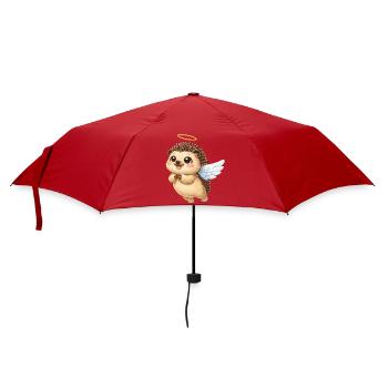 Ange de dessin animé hérisson mignon avec des ailes - Parapluie standard - rouge - Devant
