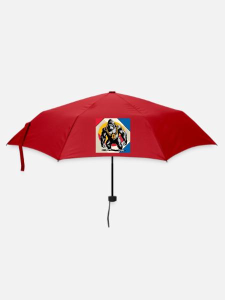 Bitcoin Gorilla Kettenheld - Regenschirm (klein) - Rot