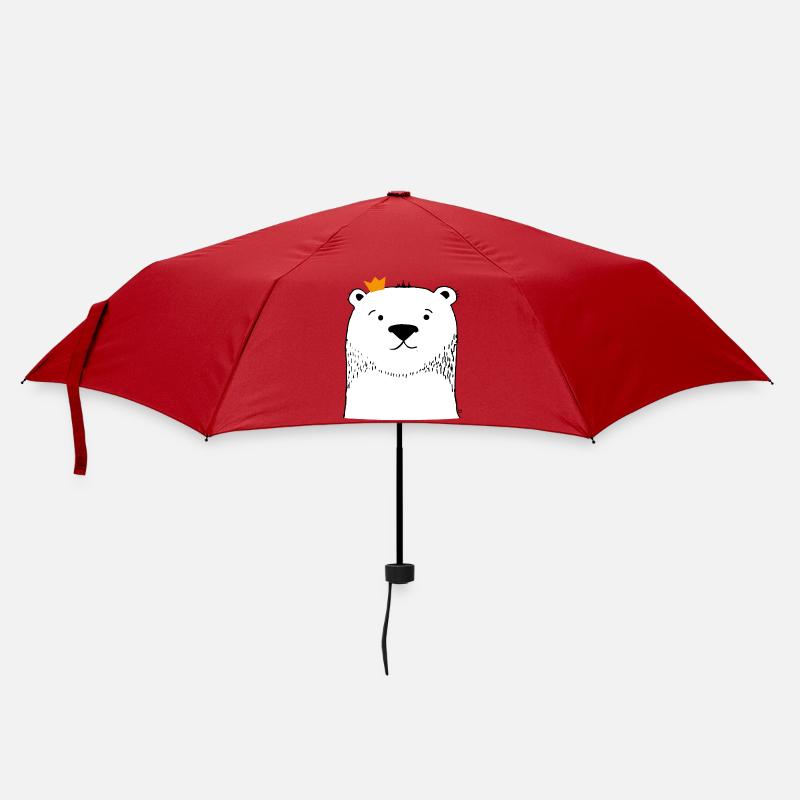 Theodore Polar Bear - Umbrella (small) - red