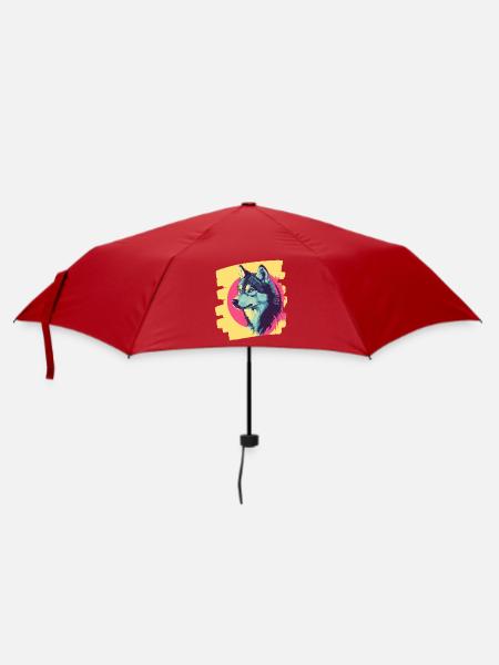 Husky - Regenschirm (klein) - Rot