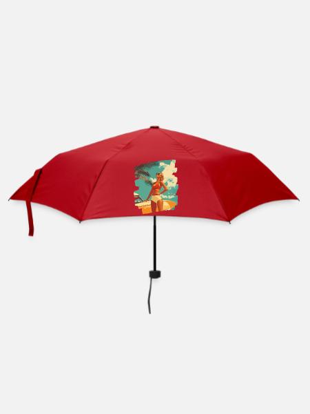 Sommer Sonne Retro - Regenschirm (klein) - Rot