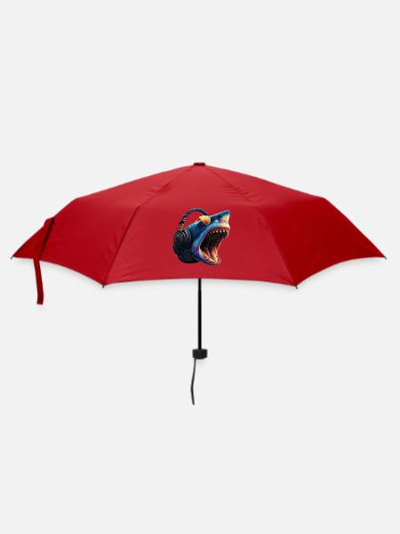 Hai Haifisch Tigerhai Taucher Süße Haie Weißer Hai - Regenschirm (klein) - Rot