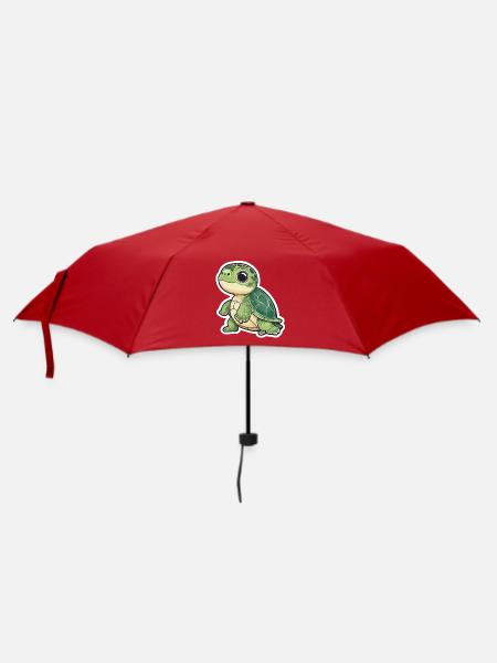 Schildkröte - Regenschirm (klein) - Rot