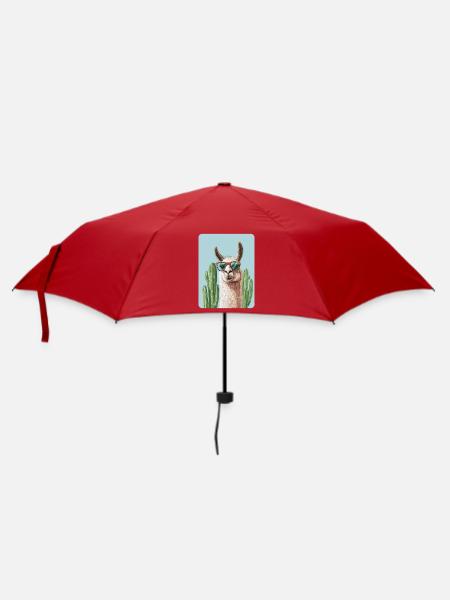 Lama - Regenschirm (klein) - Rot