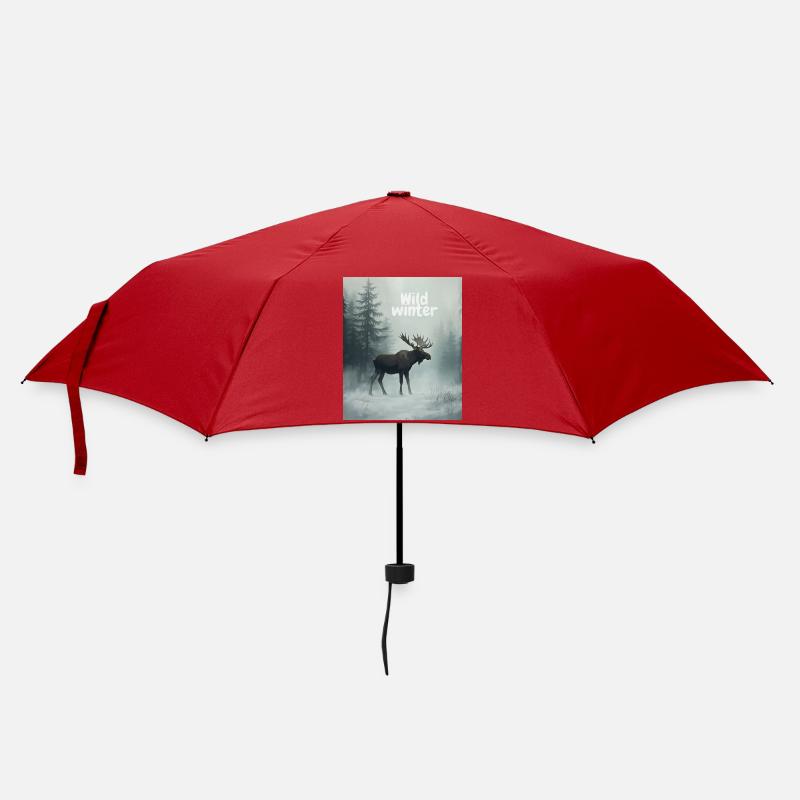 Wilder Winterelch - Regenschirm (klein) - Rot