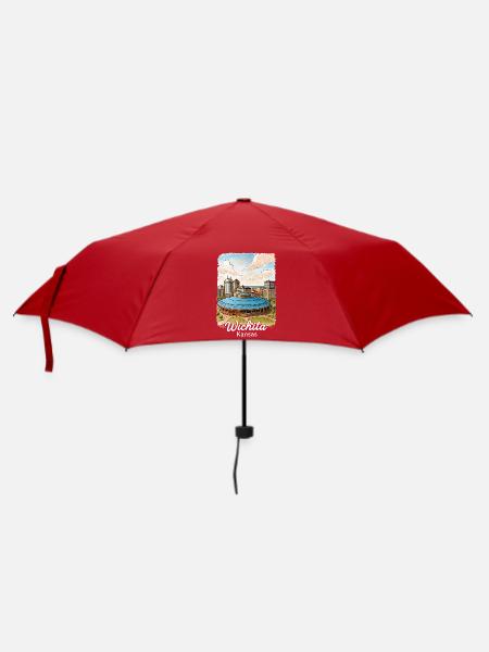 Wichita Kansas - Regenschirm (klein) - Rot