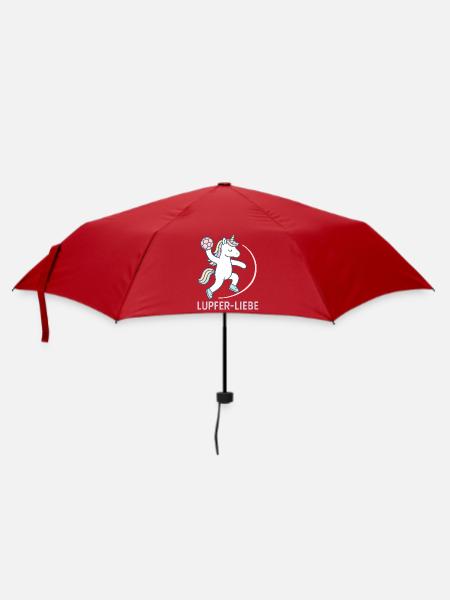 Einhorn Handball Lupferliebe, zarter Wurf - Regenschirm (klein) - Rot