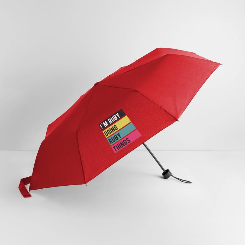 I’m Ruby Doing Ruby Things Retro Colors Umbrella (small)