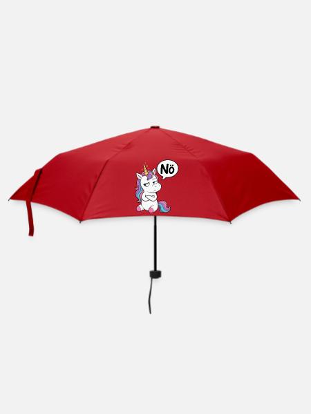 Genervtes Einhorn Nö - Regenschirm (klein) - Rot