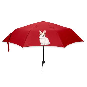 Blanc de Hotot Rabbit - Umbrella (small) - red - Front