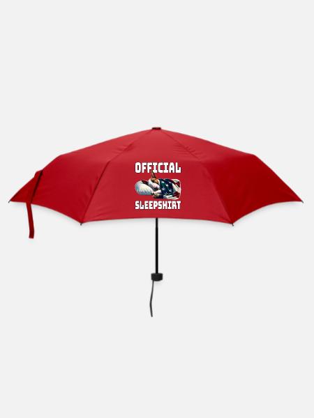 Bullterrier US Schlafshirt - Regenschirm (klein) - Rot