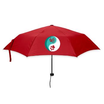 Qigong Qi Gong Tai Chi Chigong Hund - Regenschirm (klein) - Rot - Vorne