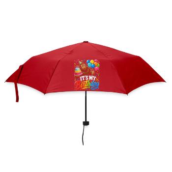 Bigfoot Geburtstag Fiesta - Regenschirm (klein) - Rot - Vorne