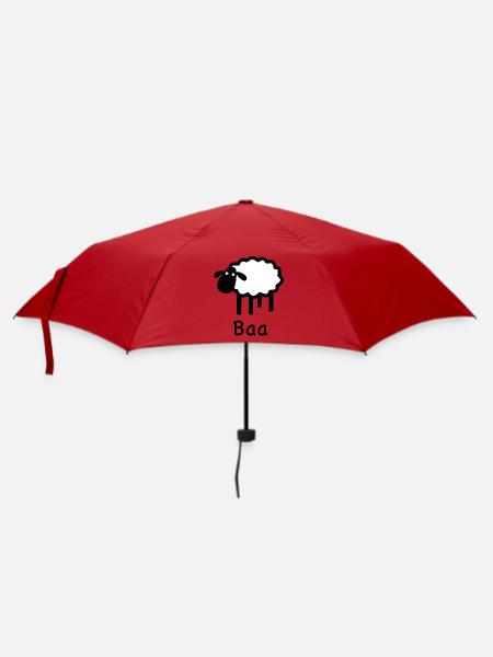 Niedliches Baa-Schaf | Pyrenäenlinien-Labor - Regenschirm (klein) - Rot