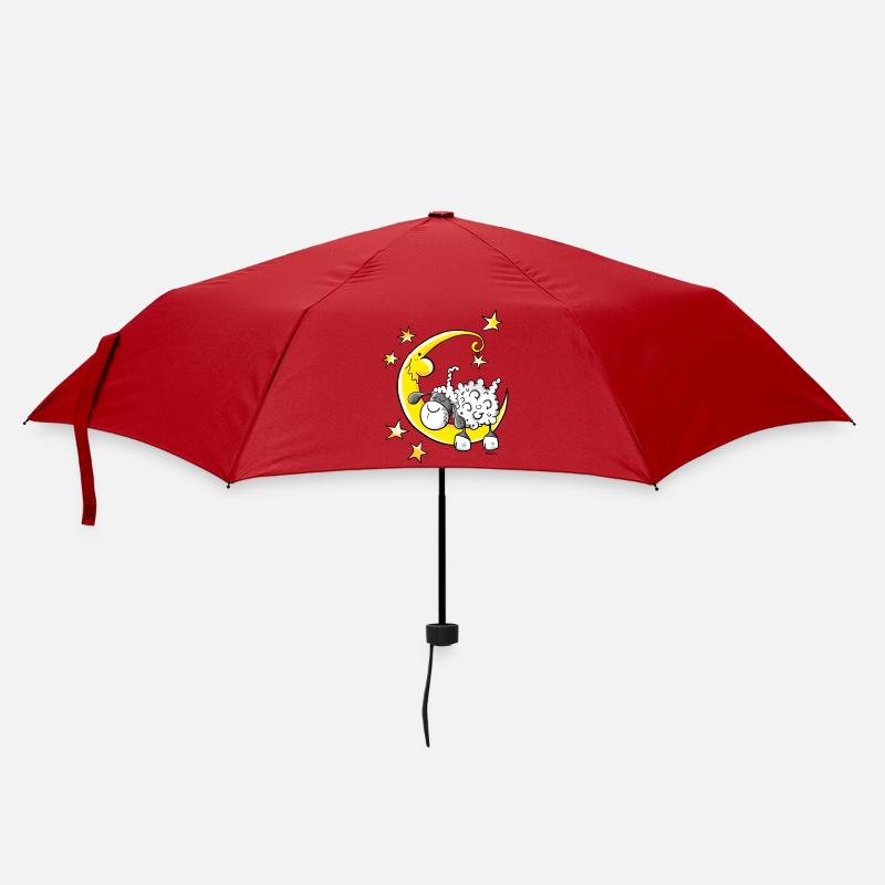 Schaf im Mond - Regenschirm (klein) - Rot