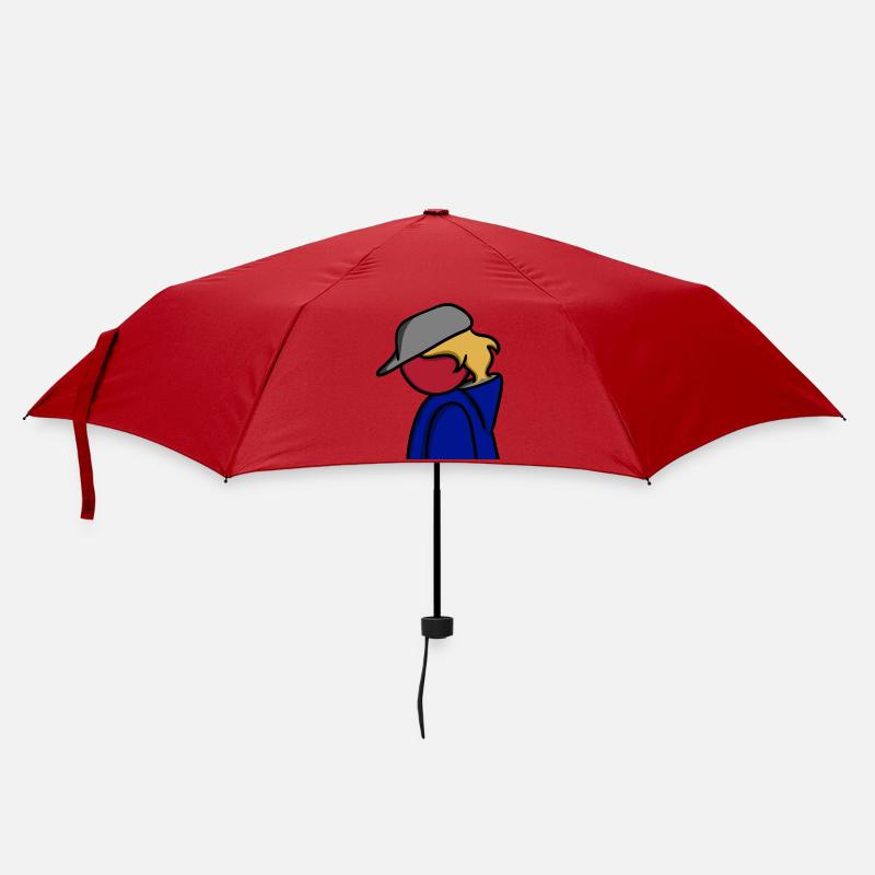 Ein Blick auf Blau - Regenschirm (klein) - Rot