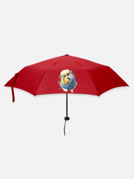Wellensittich - Regenschirm (klein) - Rot